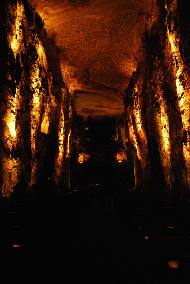 The salt cathedral of Zipaquirá.