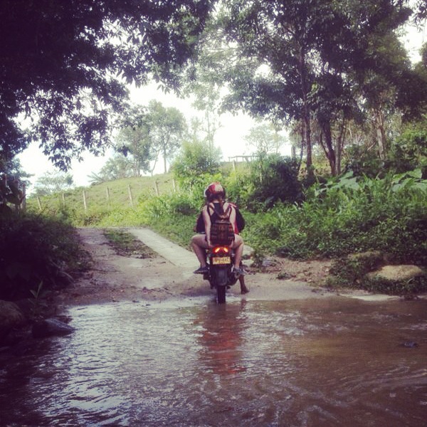 On my first mototaxi in Minca.